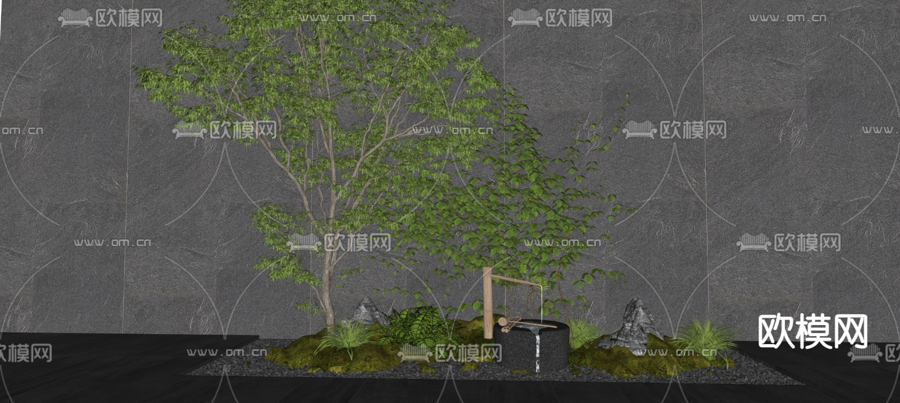 现代绿植园艺小品su模型