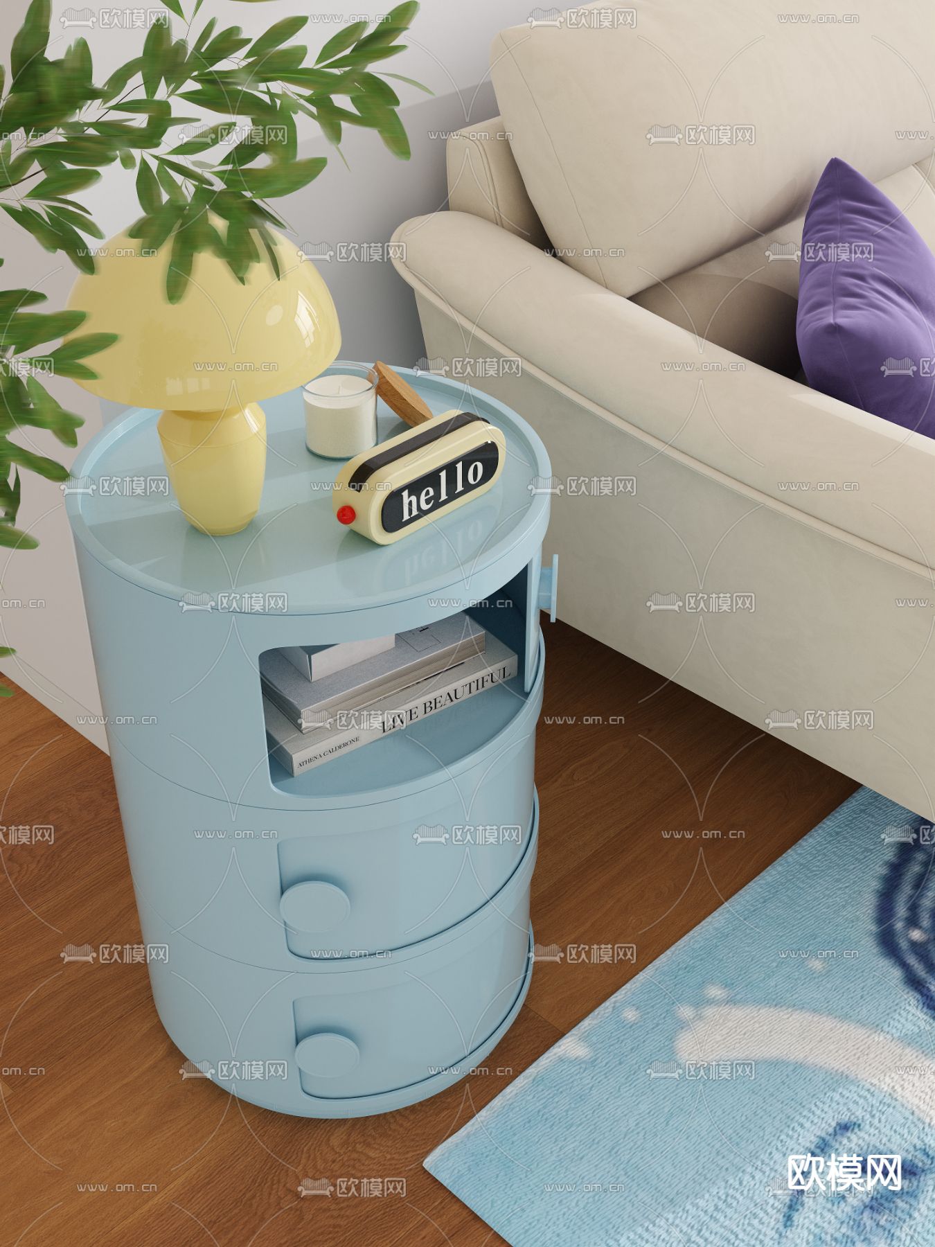 ComPoniBili 边几3d模型下载（渲染图2）