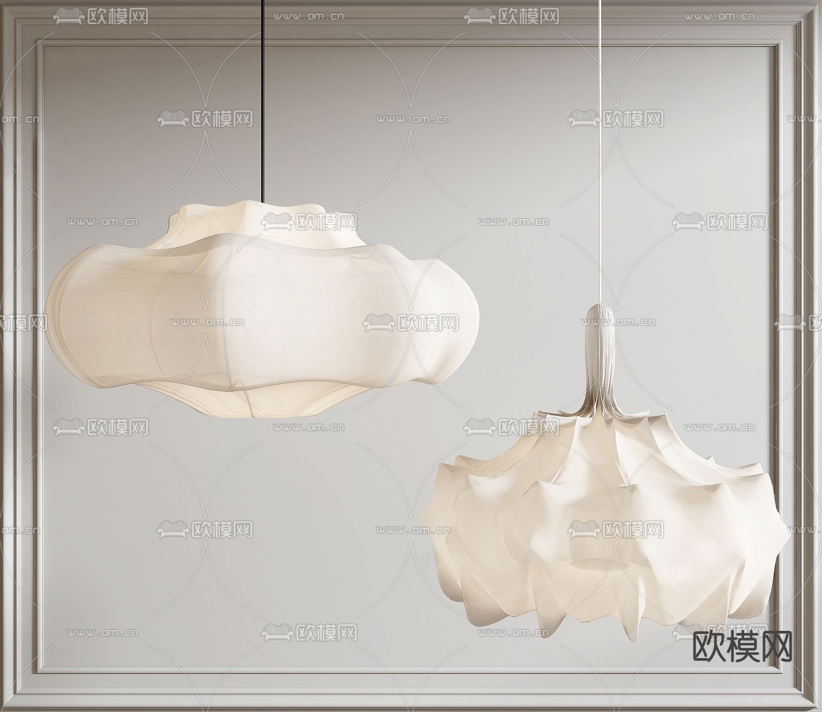 侘寂风吊灯su模型下载（渲染图1）
