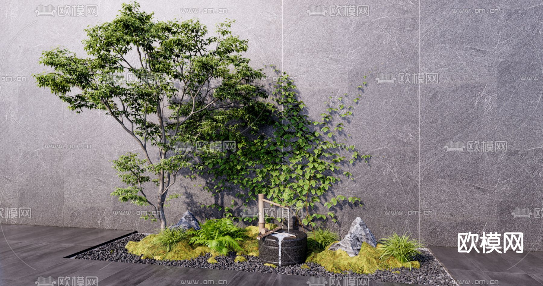 现代绿植园艺小品su模型