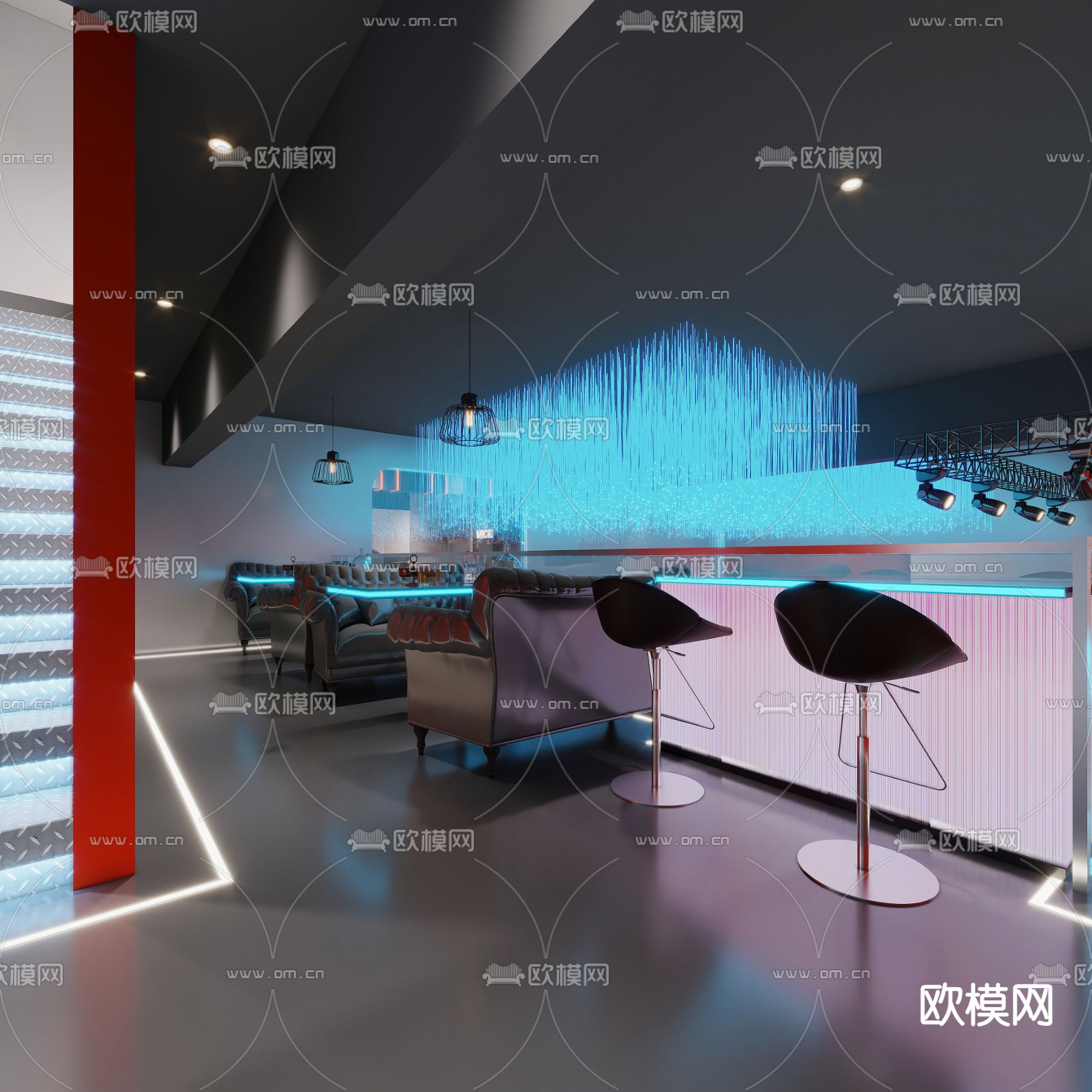 音乐餐吧 酒吧3d模型下载（渲染图4）
