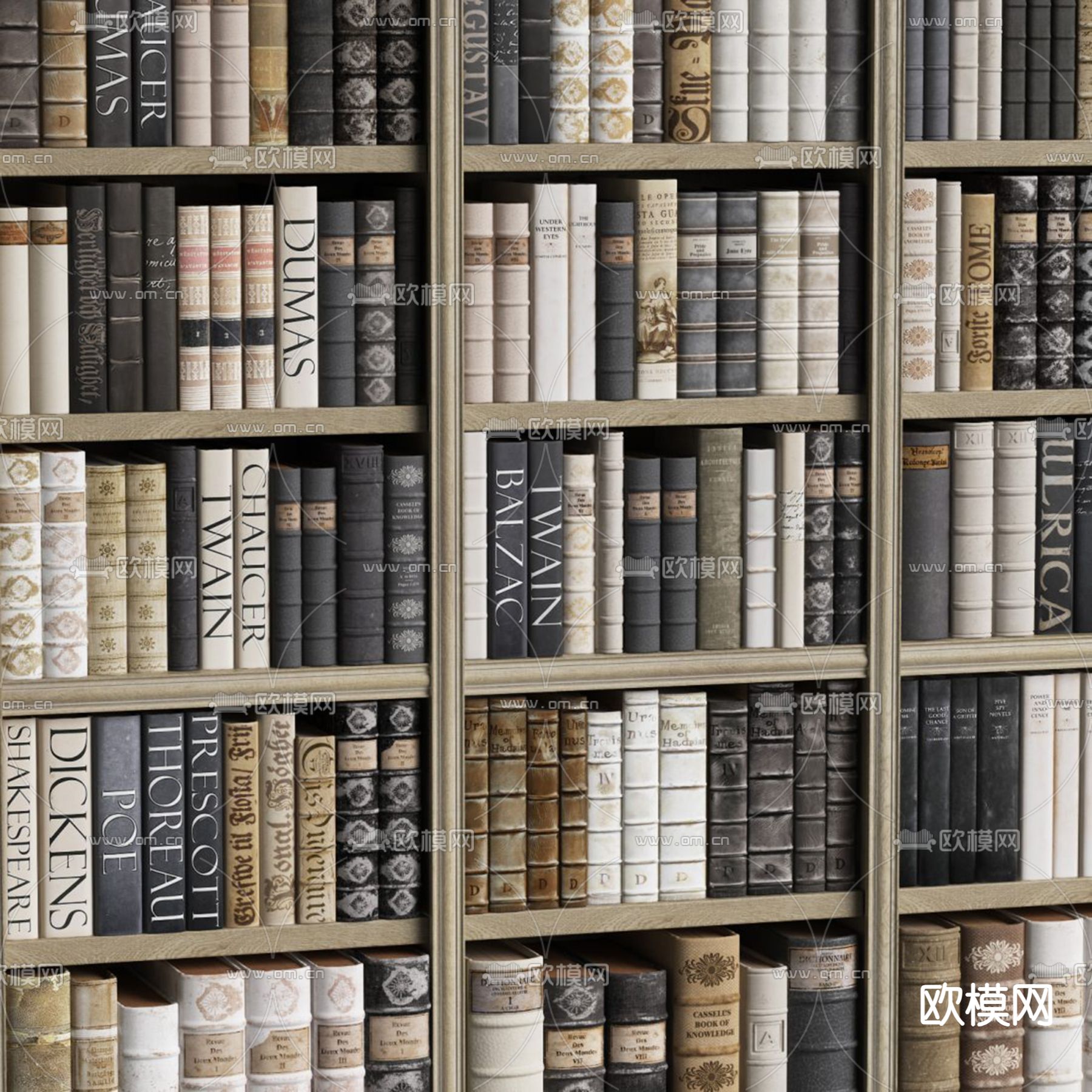 欧式书籍 书本 英文书3d模型下载（渲染图2）