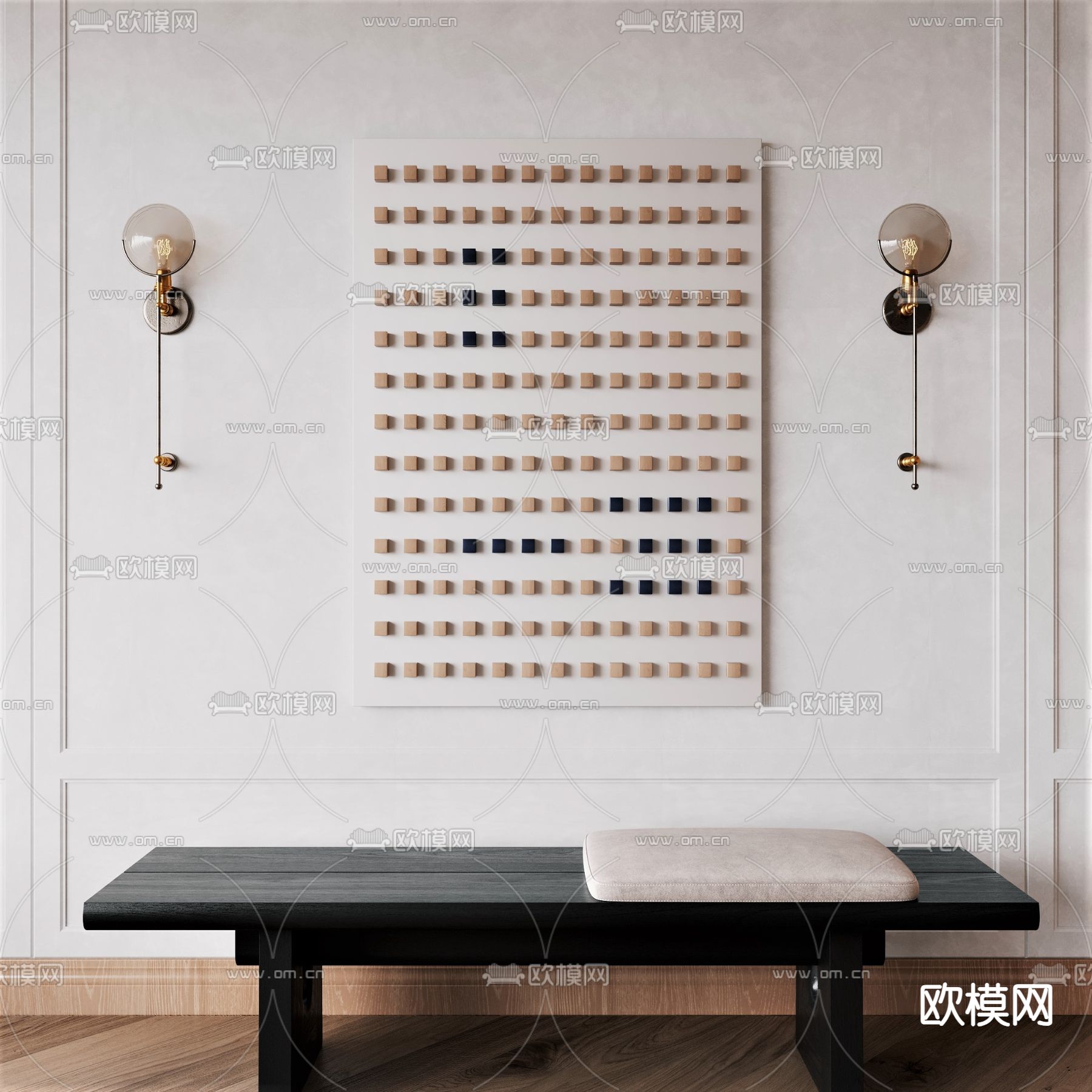 装饰画 立体画 点阵画3d模型下载