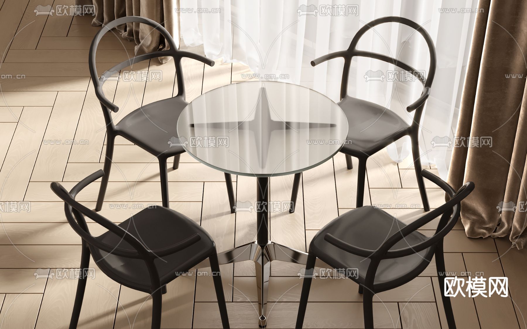 洽谈桌椅 休闲桌椅3d模型下载