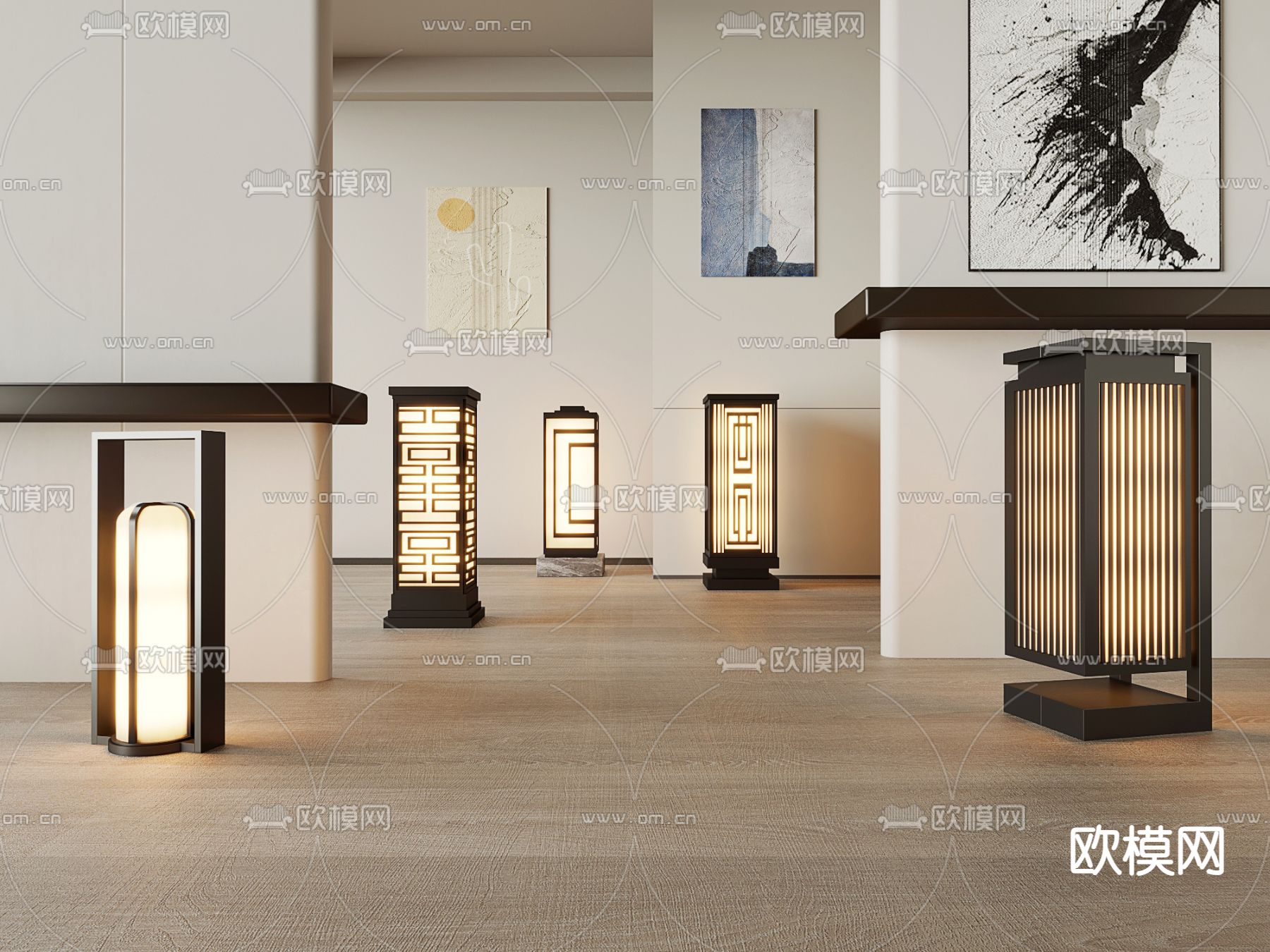 草坪灯 庭院灯 户外灯 地灯3d模型下载