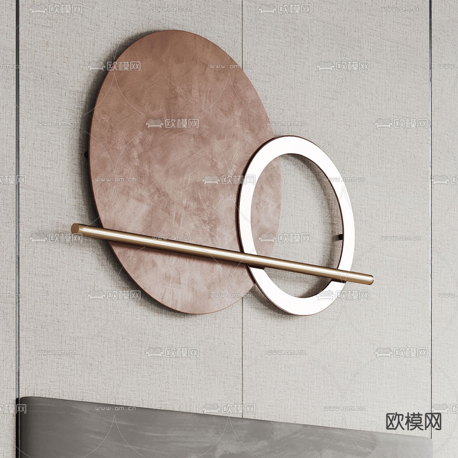 床头背景3d模型