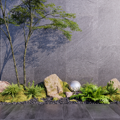 现代绿植园艺小品su模型