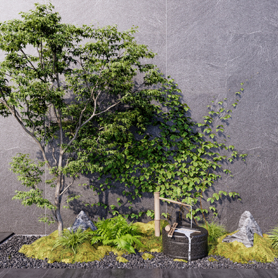 现代绿植园艺小品su模型