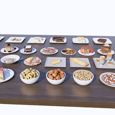  食物 碟子 蛋糕 点心su模型 