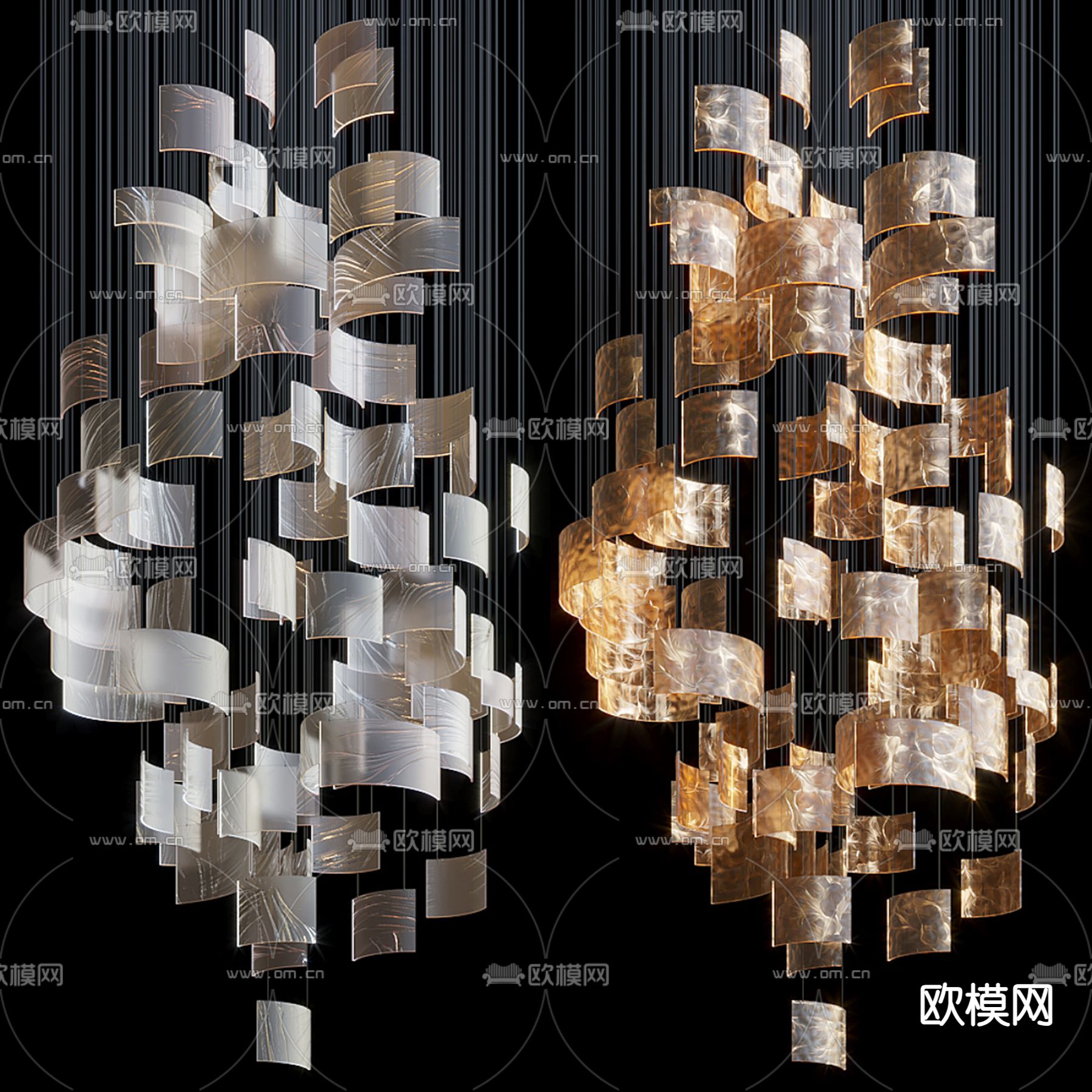 艺术吊灯 大堂灯 装饰灯3d模型下载