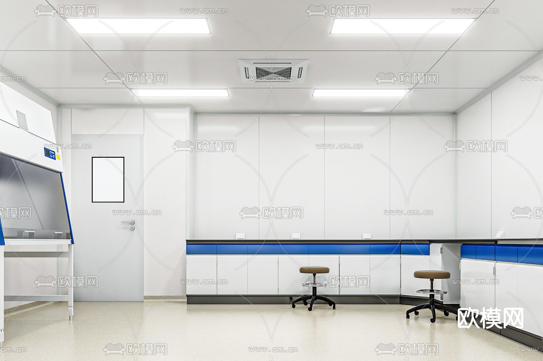实验室 走廊3d模型下载（渲染图2）