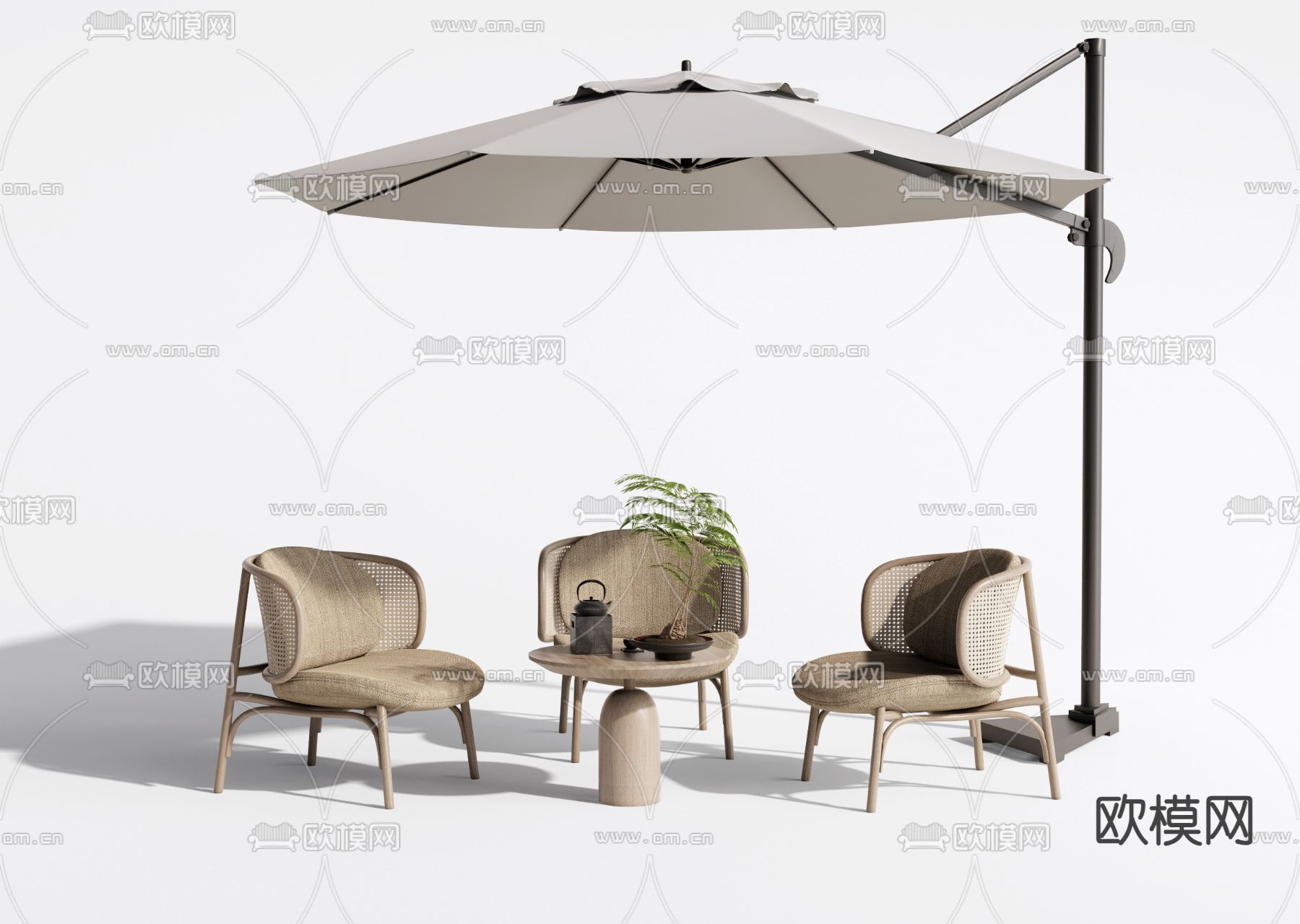 侘寂椅子 户外椅3d模型下载