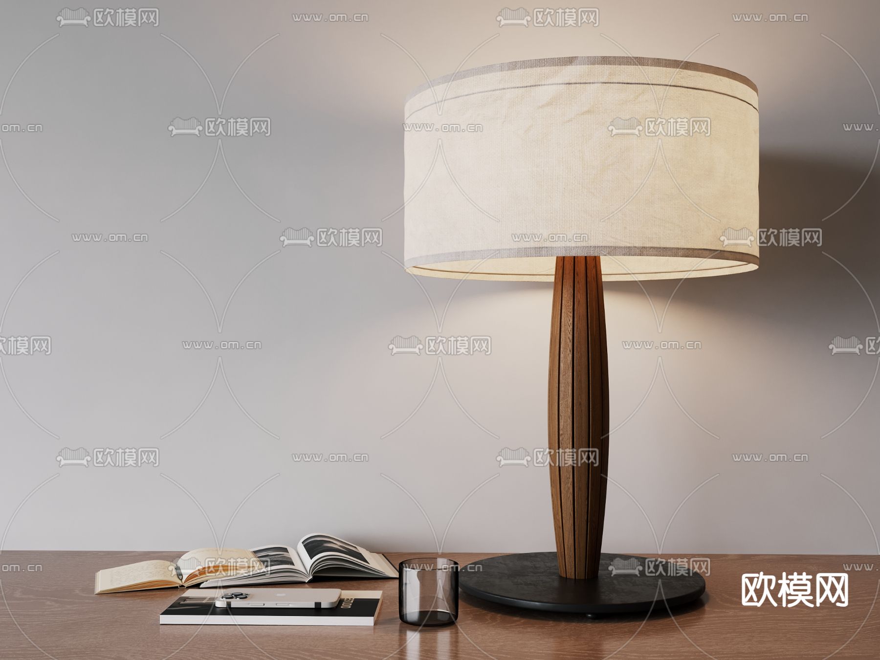 中古风台灯3d模型下载