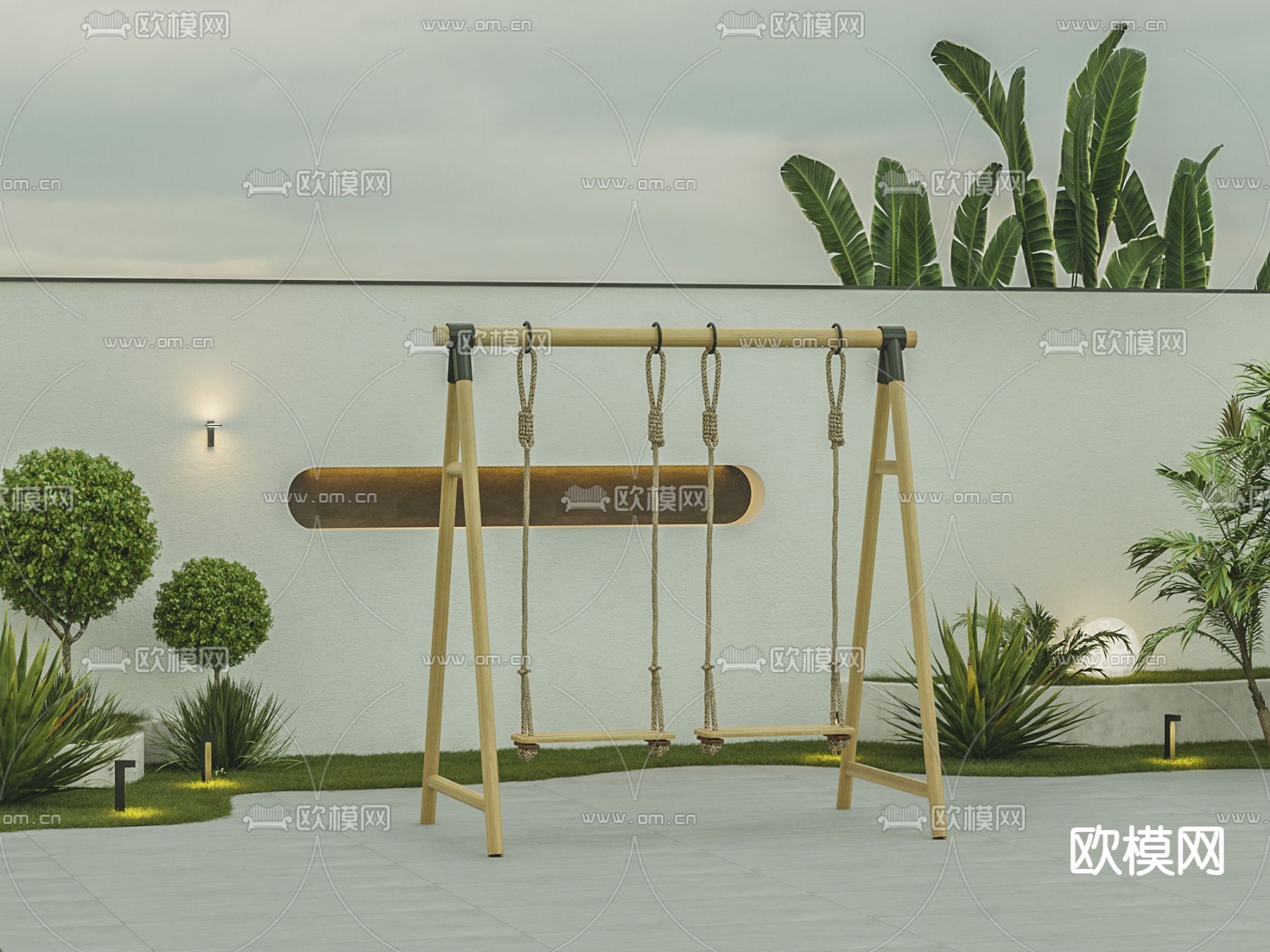 户外吊椅 秋千3d模型下载