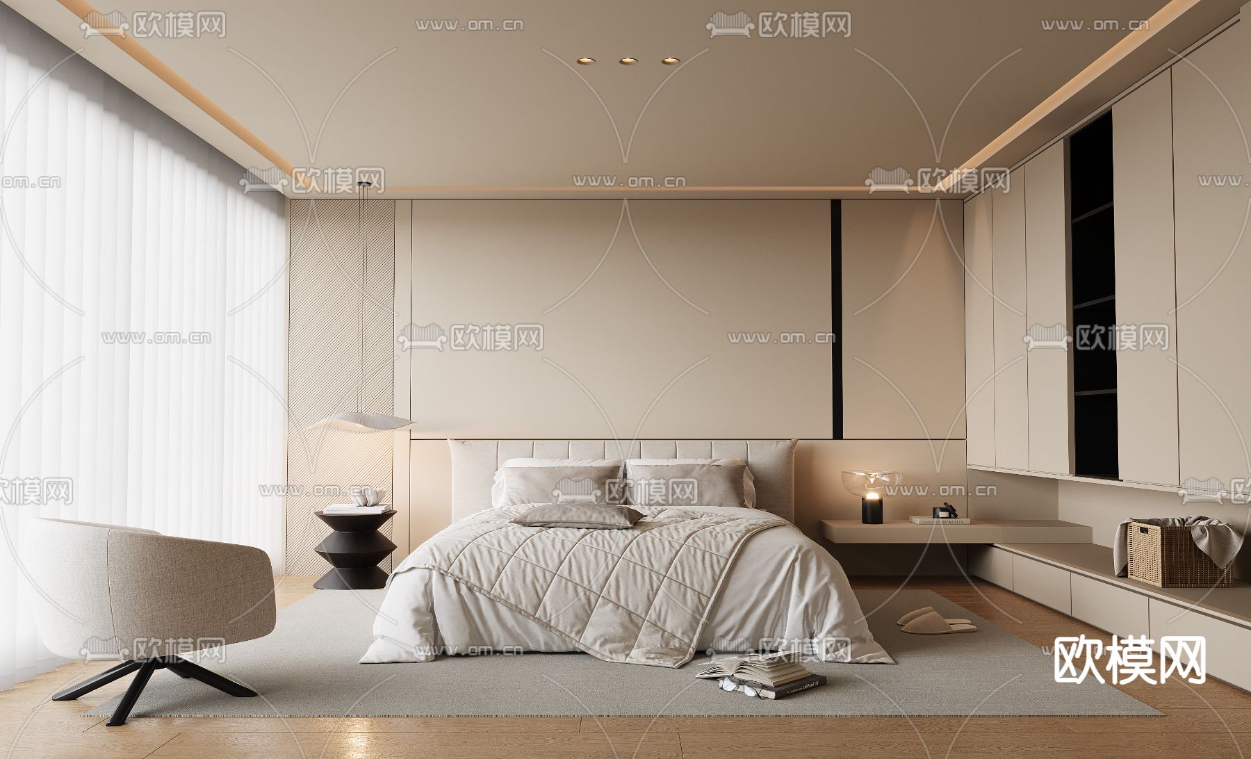 卧室 主人房3d模型下载