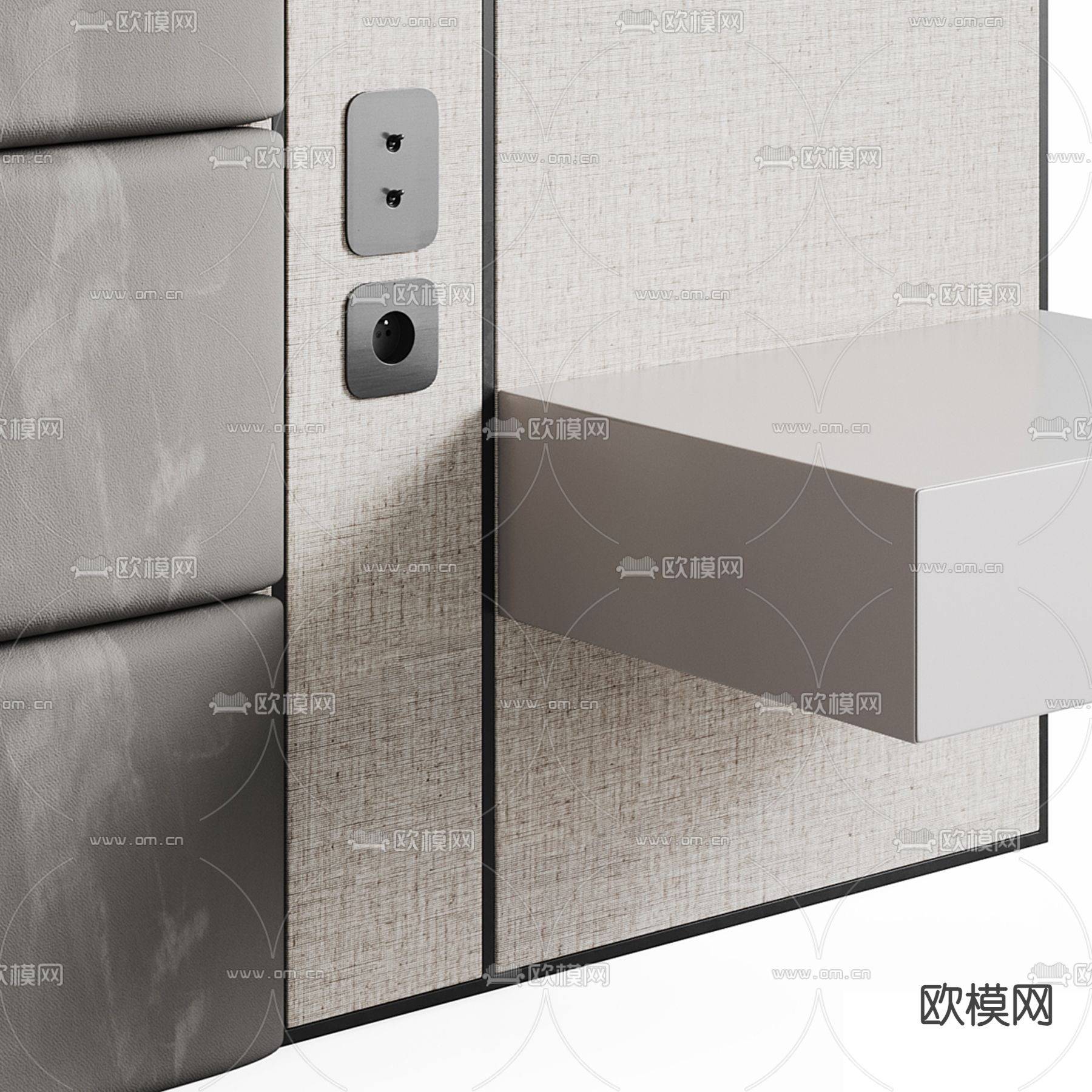 床头背景3d模型