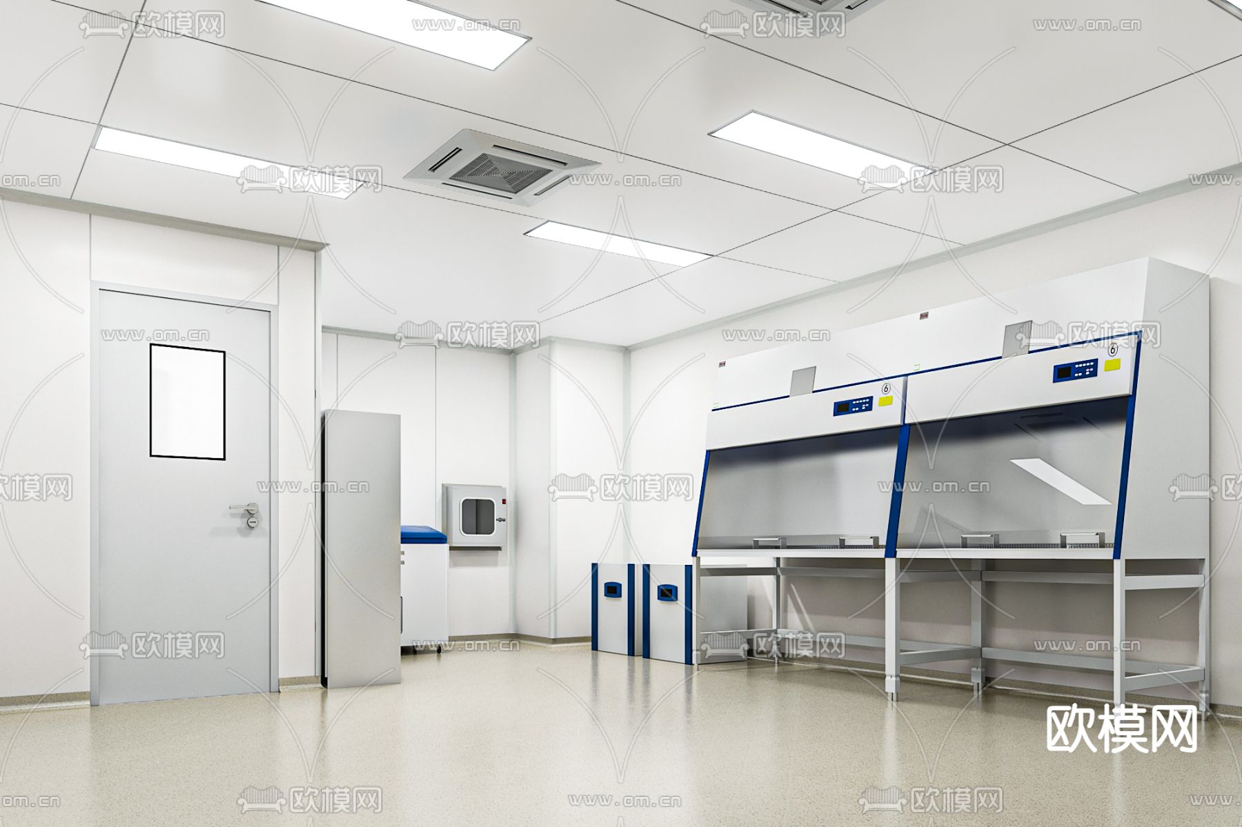 实验室 走廊3d模型下载（渲染图3）