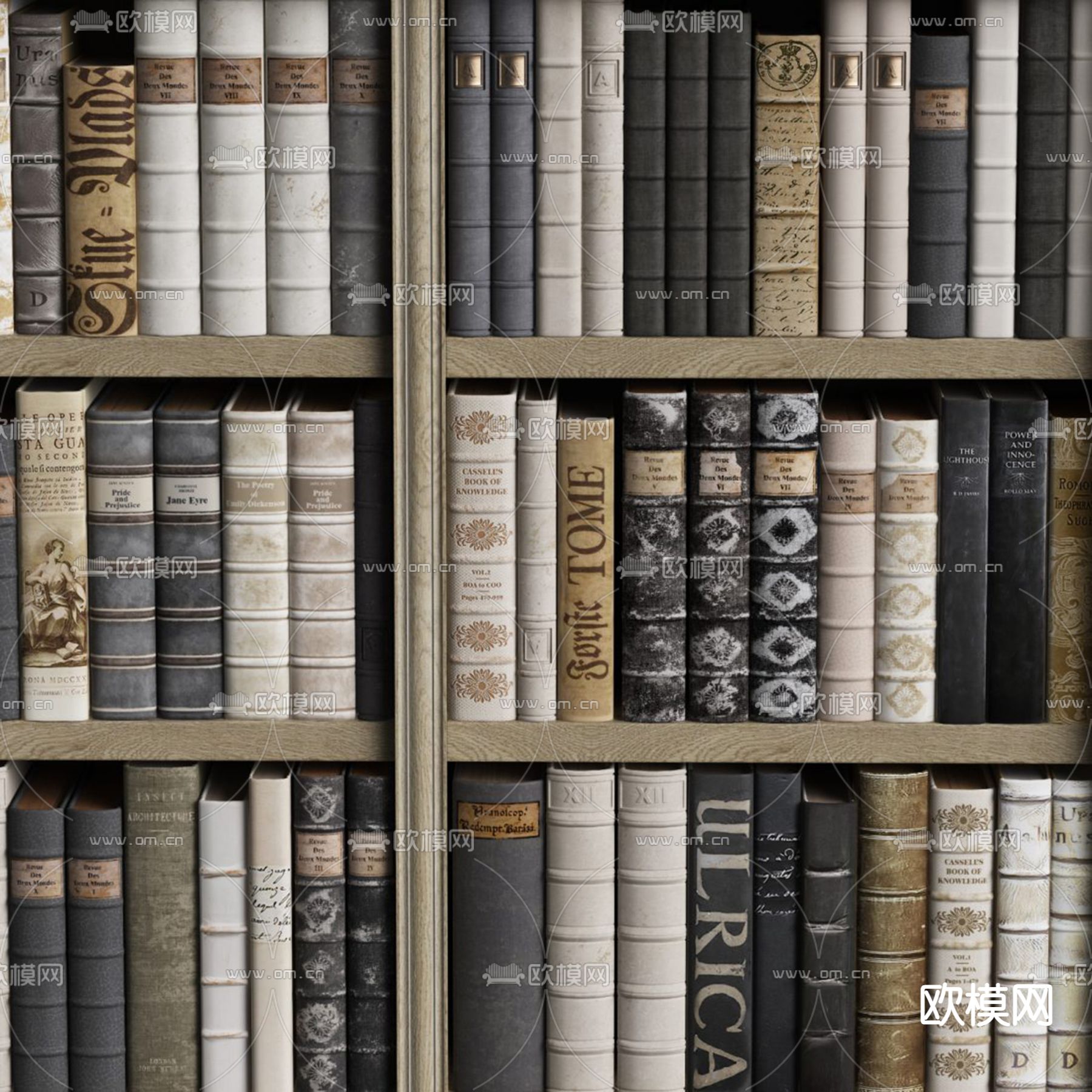 欧式书籍 书本 英文书3d模型下载（渲染图3）