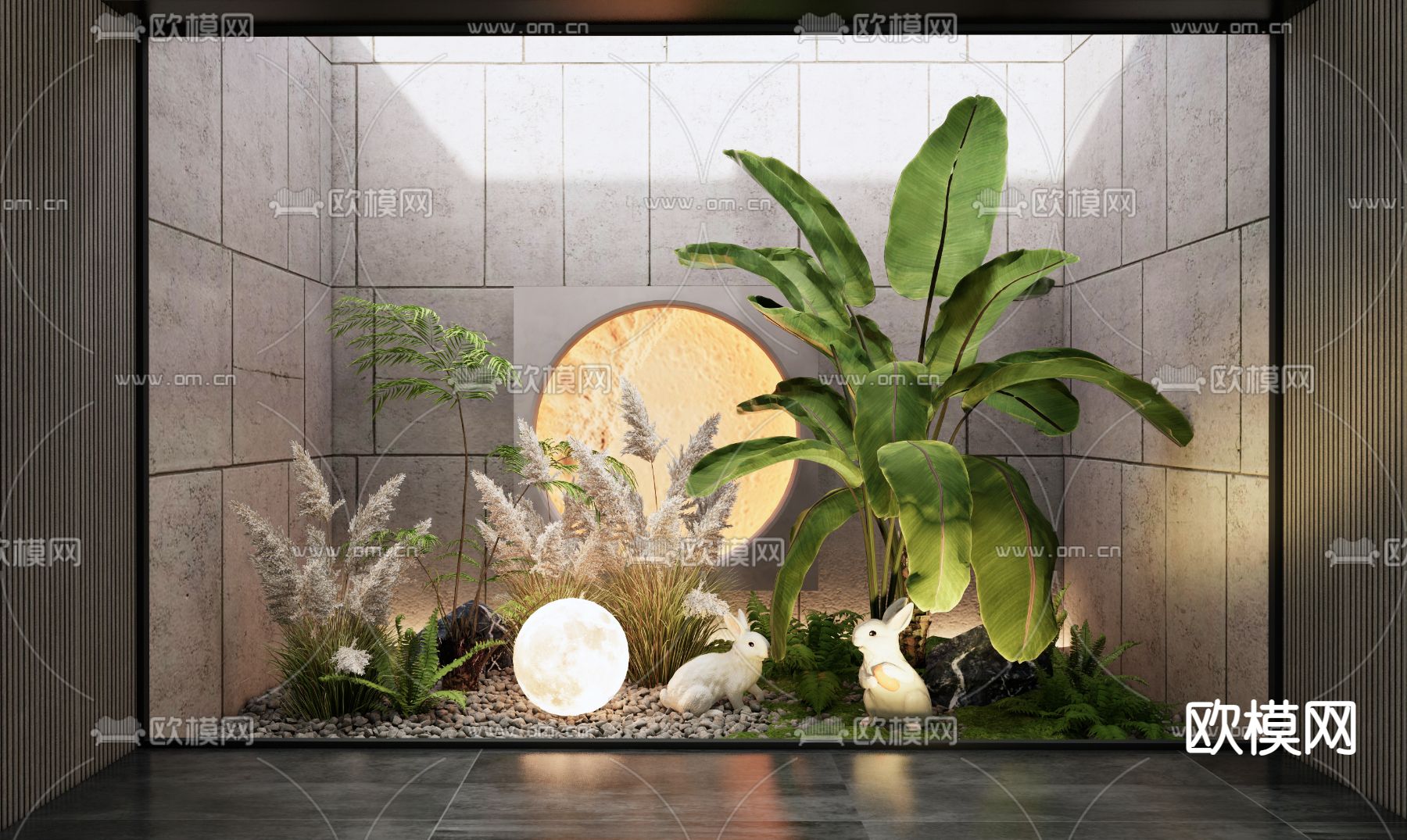 植物造景 植物堆su模型下载（渲染图1）