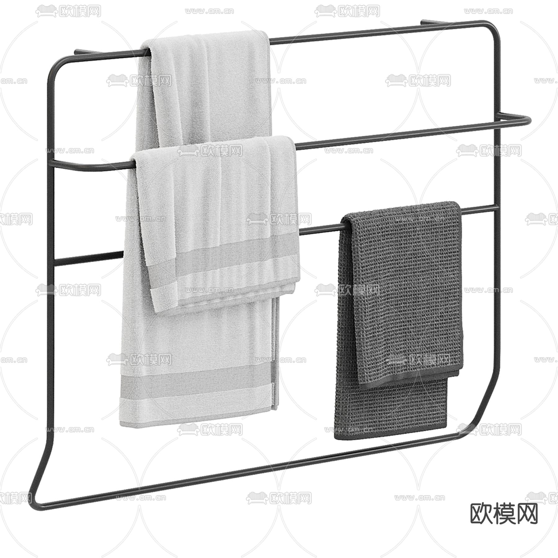 毛巾架3d模型下载（渲染图1）
