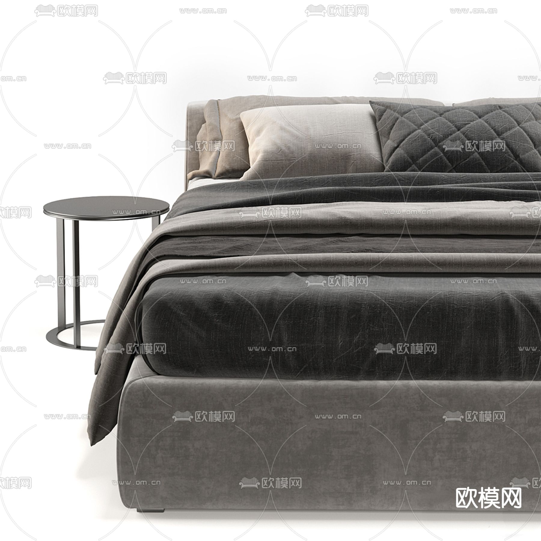 Meridiani 双人床 卧室床3d模型下载（渲染图4）