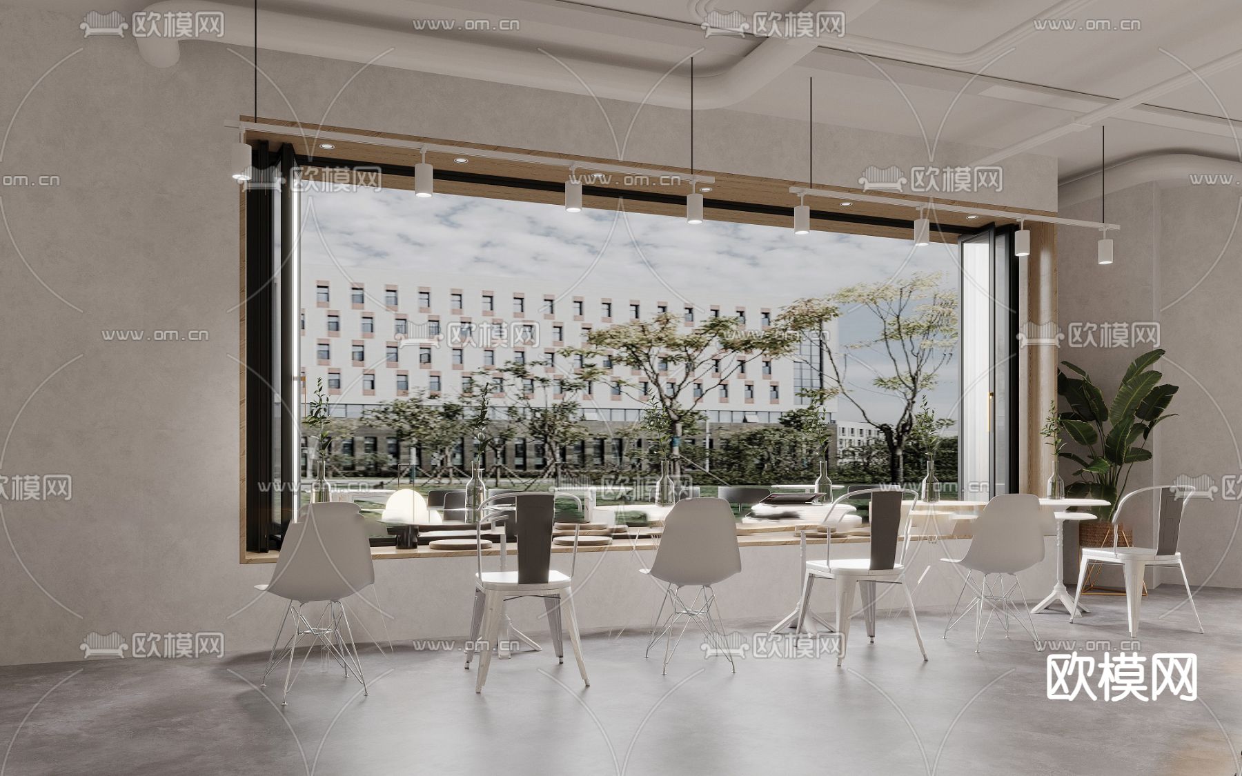 咖啡厅3d模型下载（渲染图1）