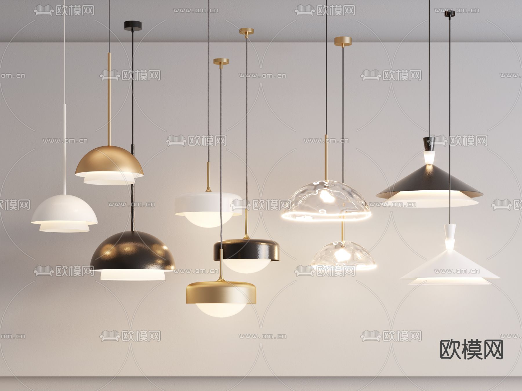 创意小吊灯3d模型下载