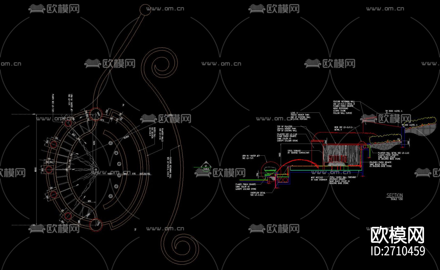 喷水涌泉节点大样下载（渲染图5）
