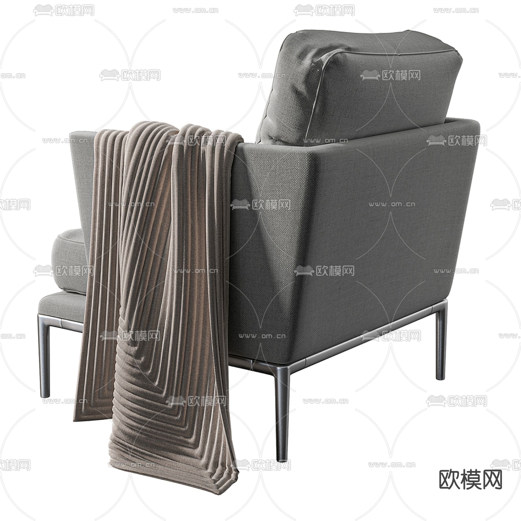 B&B Italia 沙发椅3d模型下载（渲染图2）