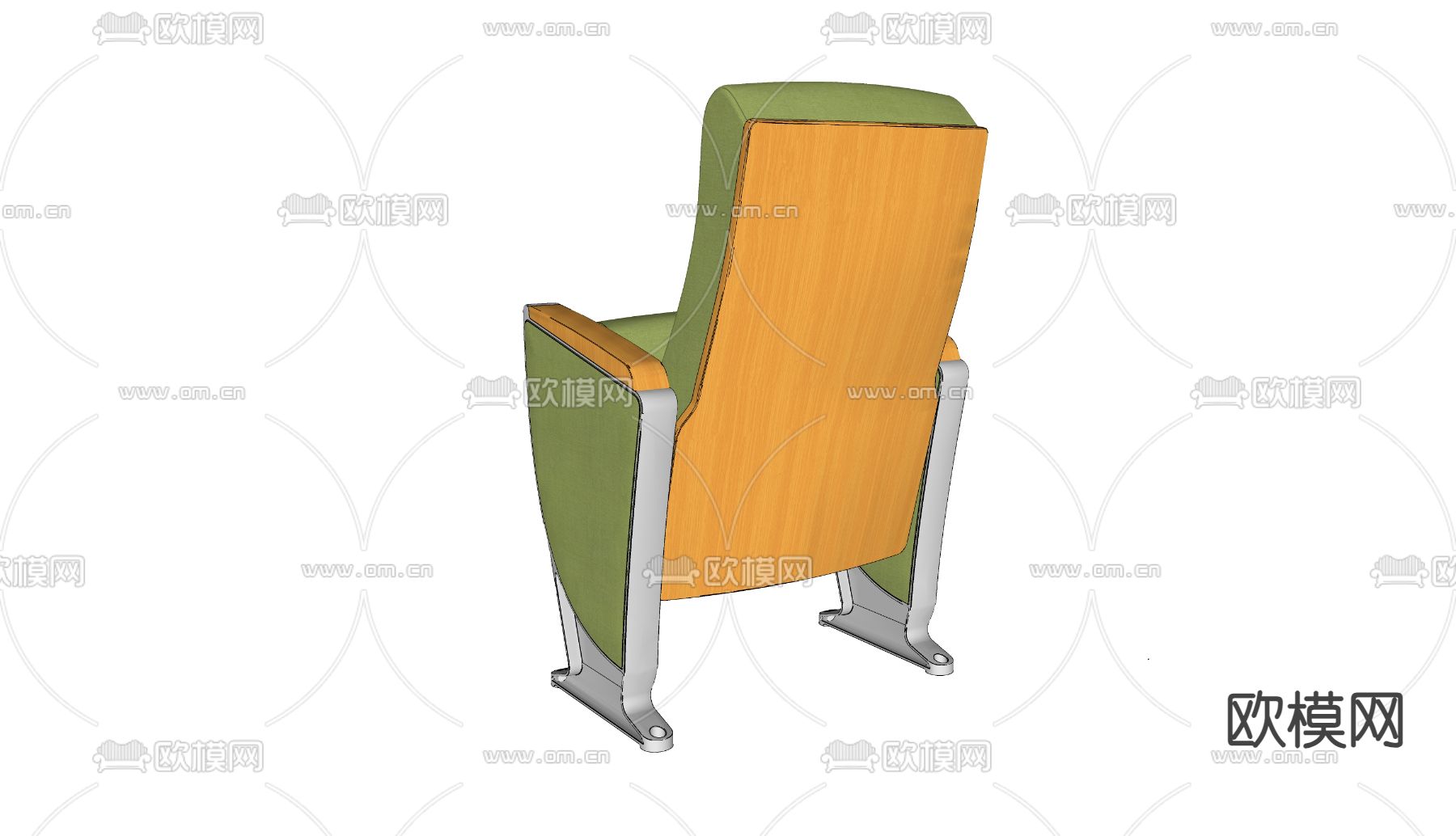 礼堂椅 影院椅 排椅su模型下载（渲染图4）