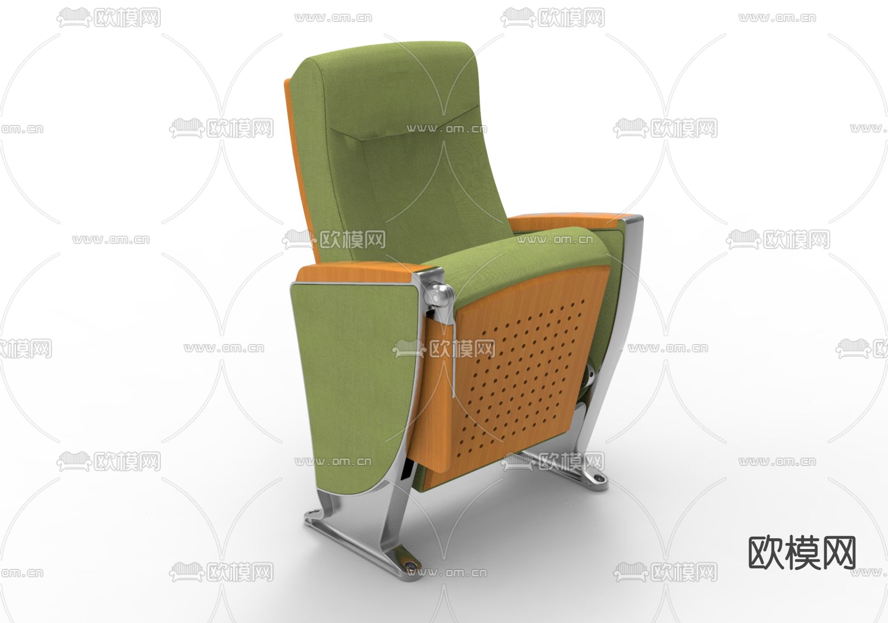 礼堂椅 影院椅 排椅su模型下载（渲染图2）