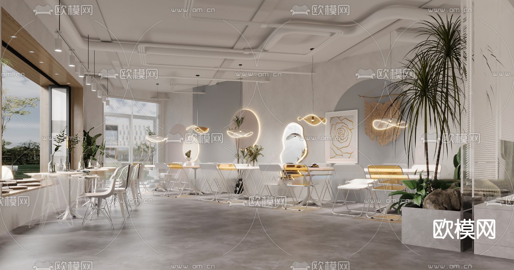 咖啡厅3d模型下载（渲染图3）
