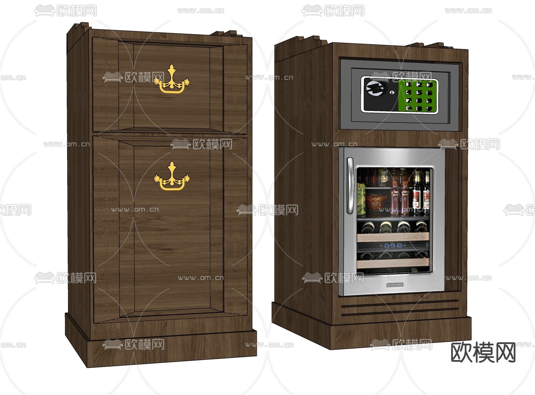 冰箱 冷藏柜su模型下载（渲染图2）