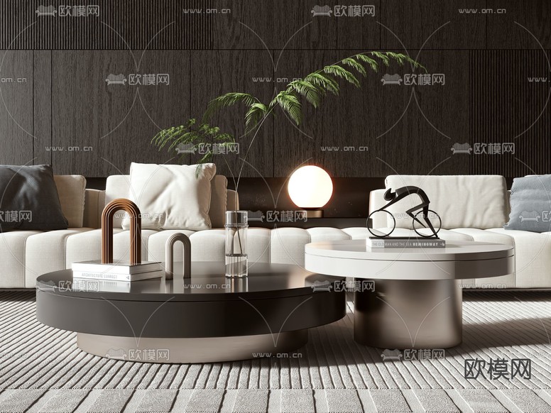Minotti 子母茶几3d模型下载(渲染图1)