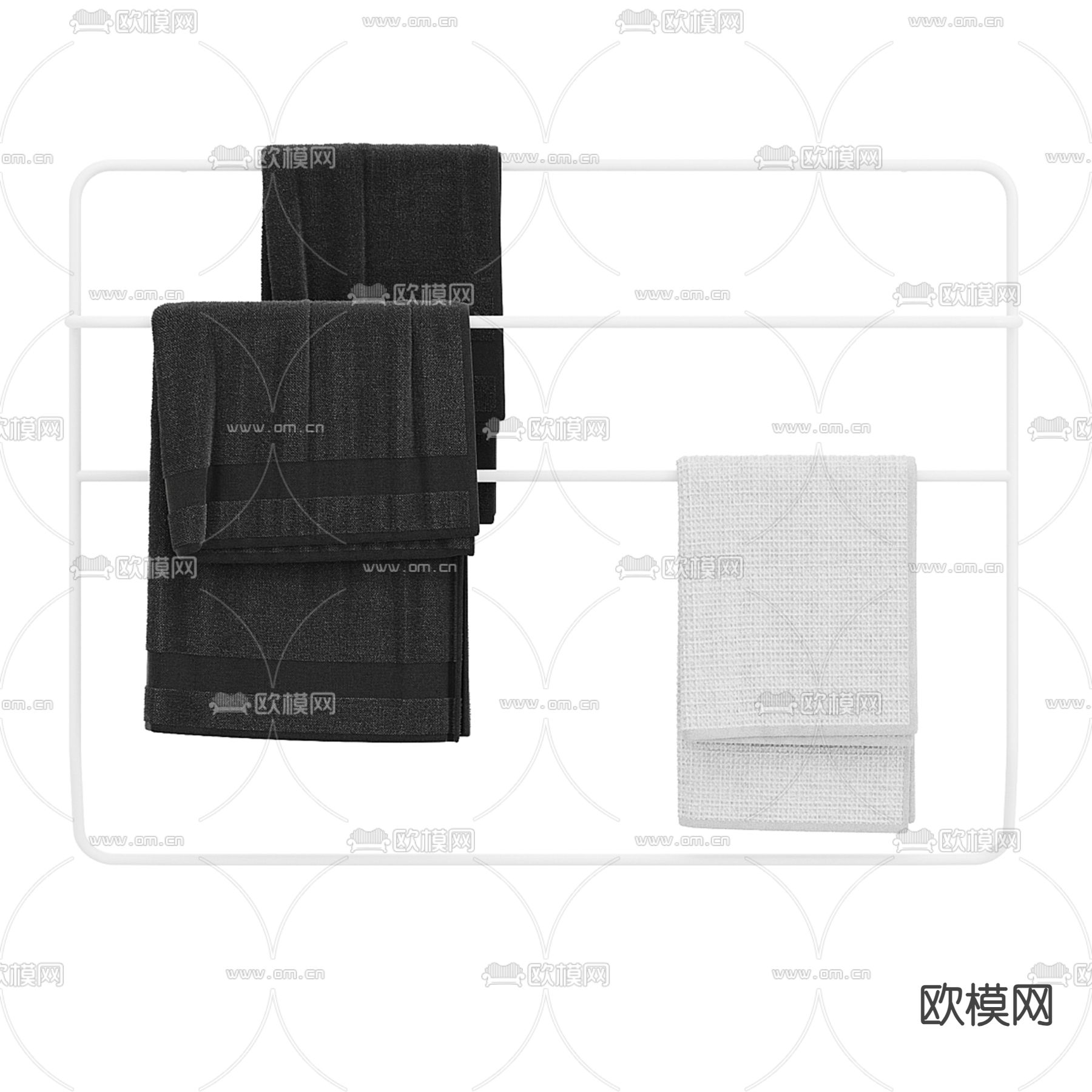 毛巾架3d模型下载（渲染图3）