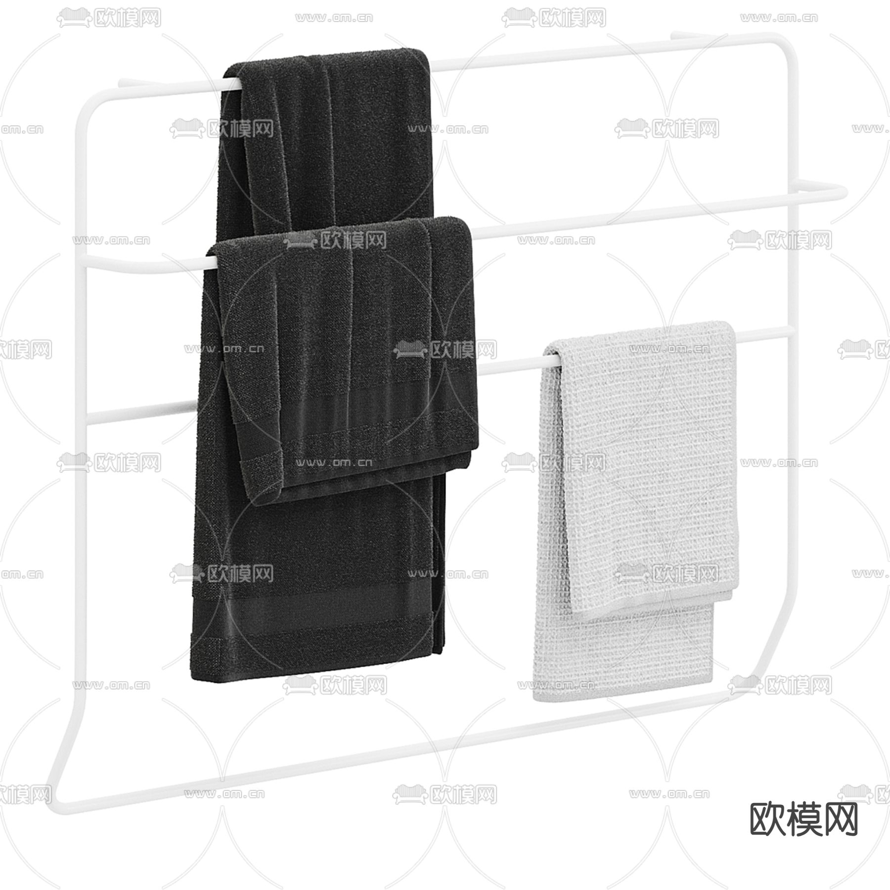 毛巾架3d模型下载（渲染图2）