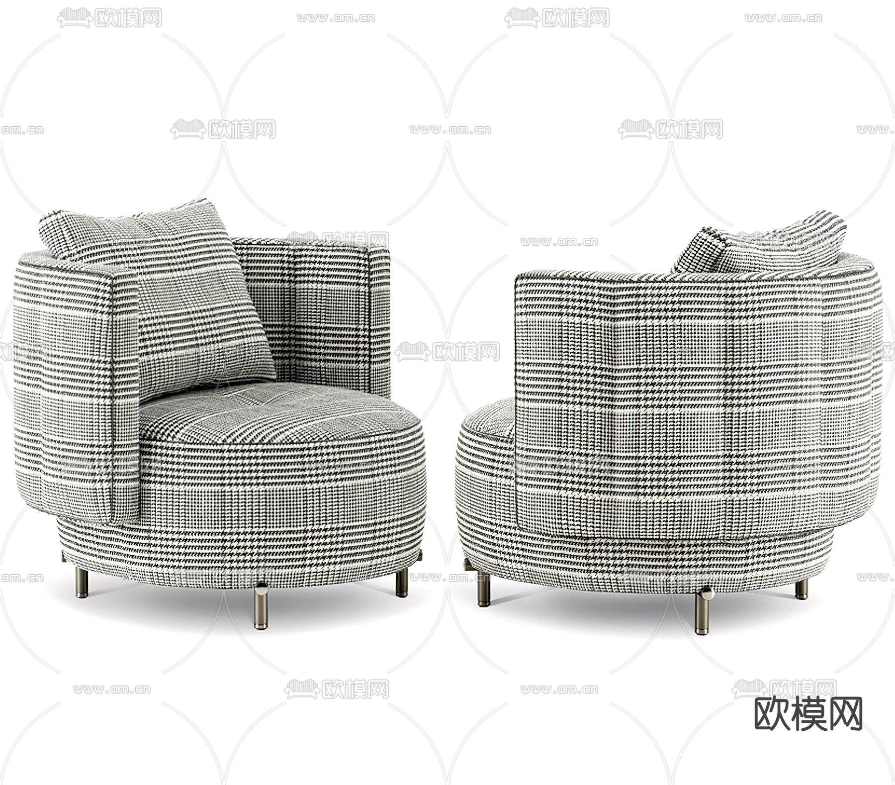 Minotti 单人沙发3d模型下载