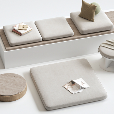  现代坐垫su模型 