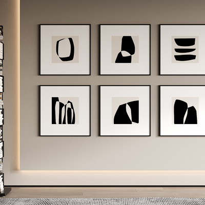  现代装饰画su模型 