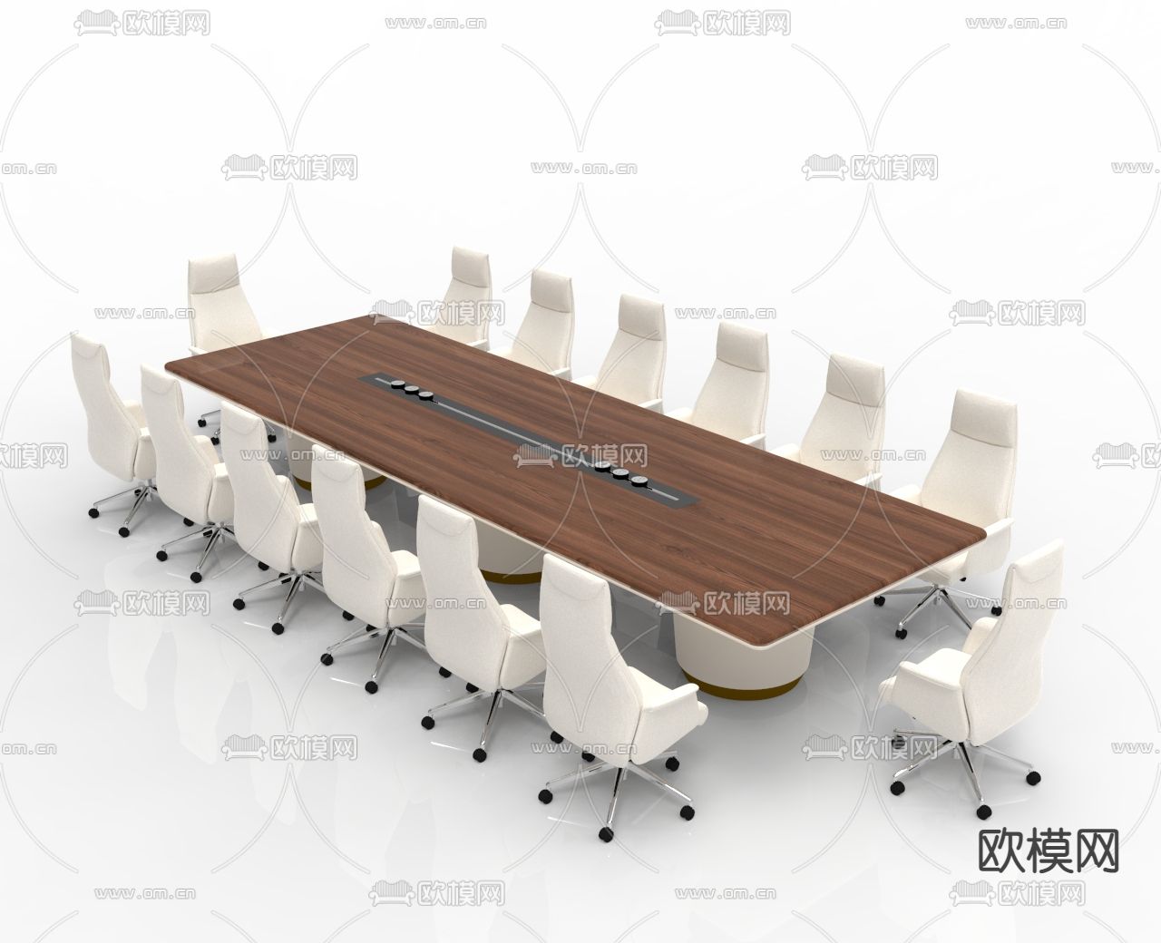 会议桌su模型下载（渲染图1）