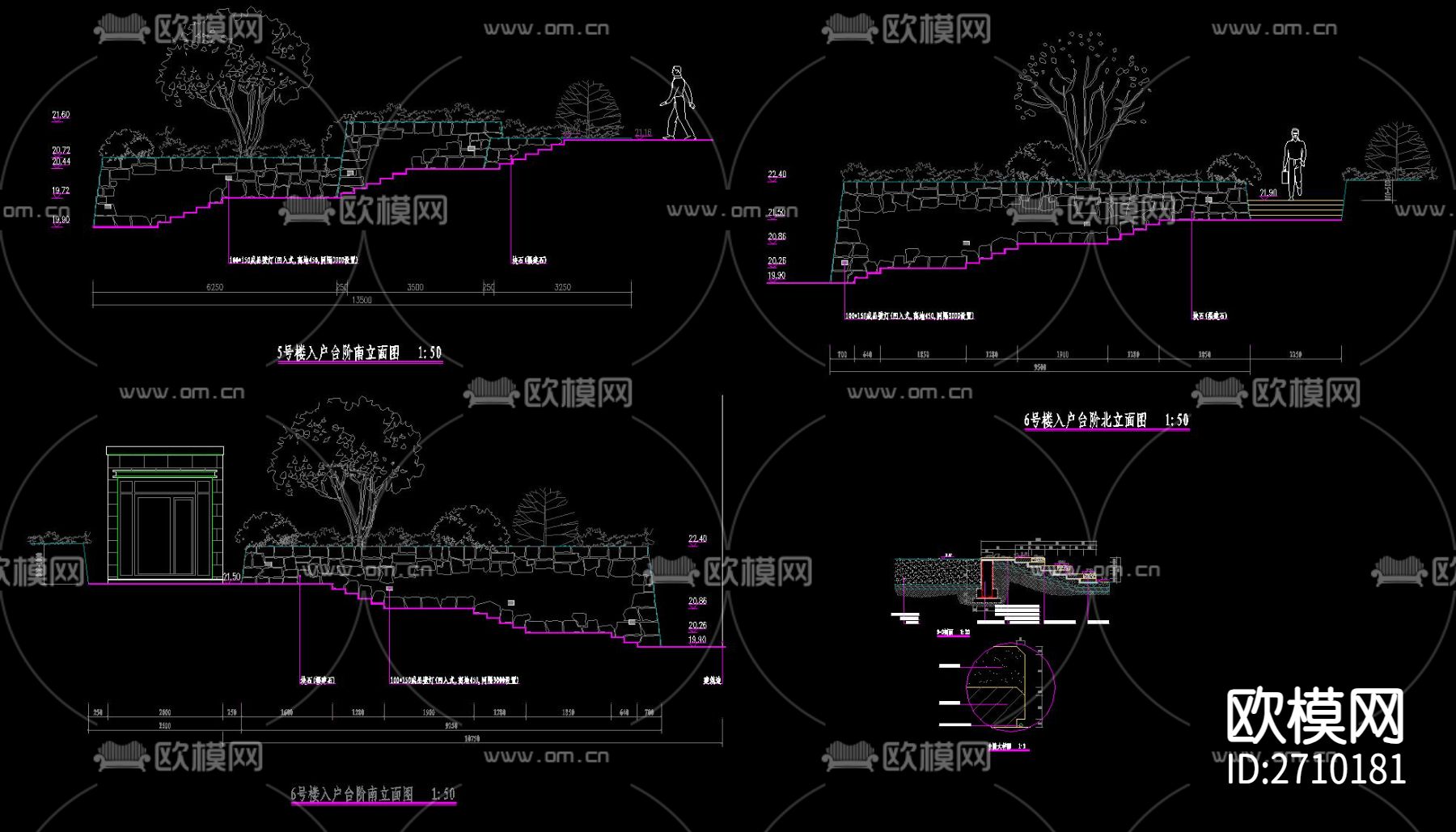 台阶坡道节点大样下载（渲染图8）