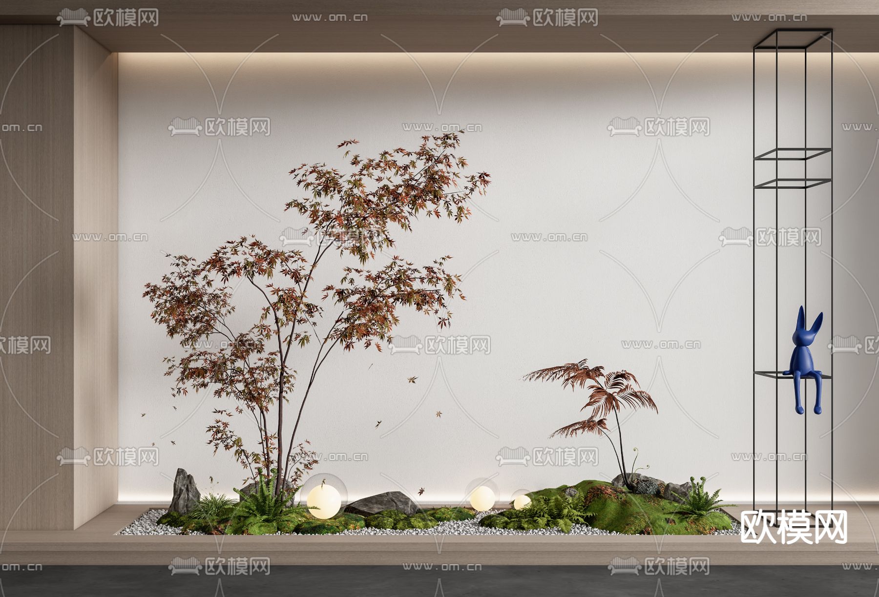 植物堆 室内造景3d模型下载