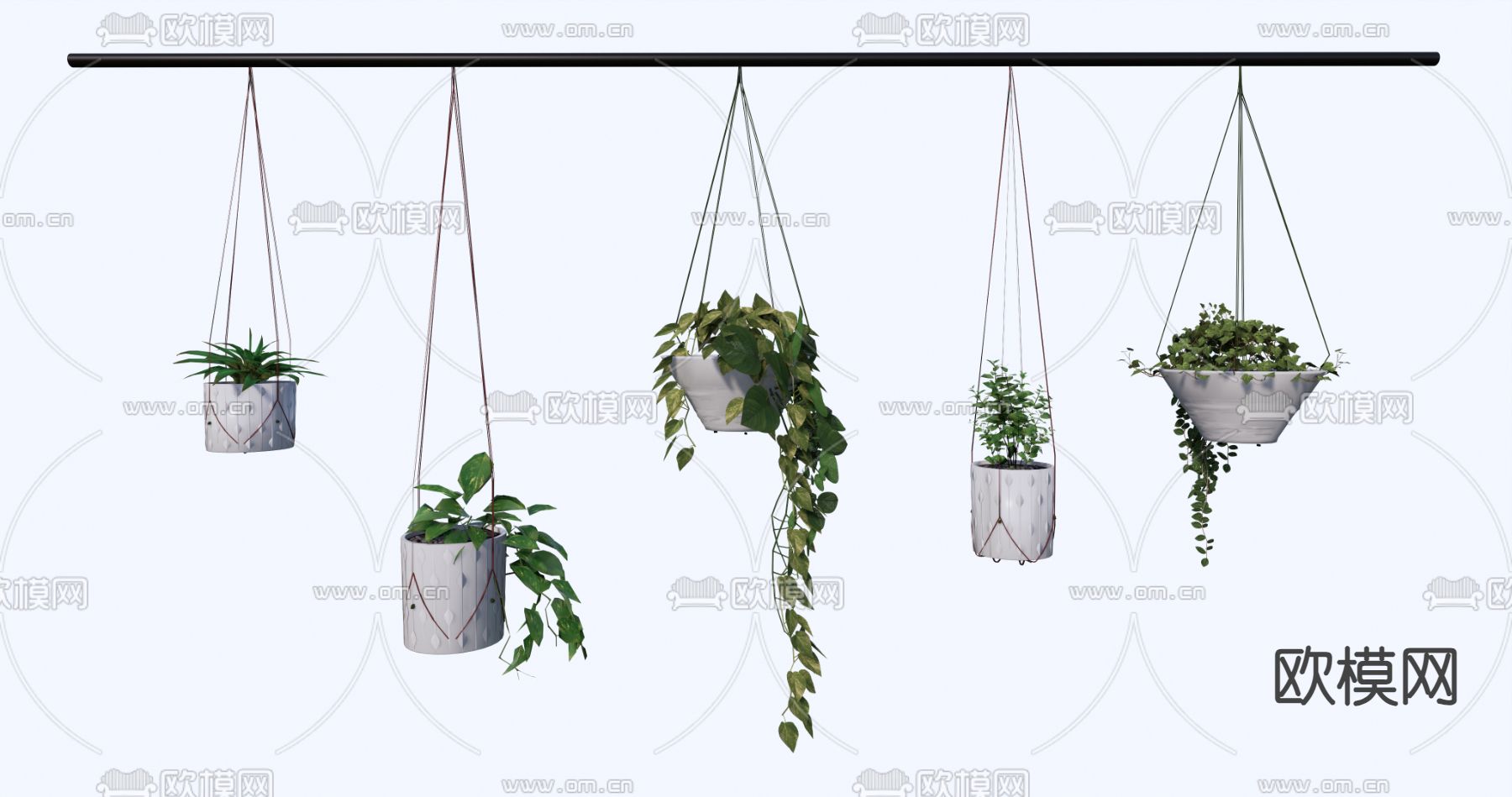 现代吊篮su模型下载（渲染图1）