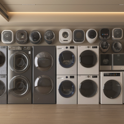  洗衣机 壁挂洗衣机su模型 