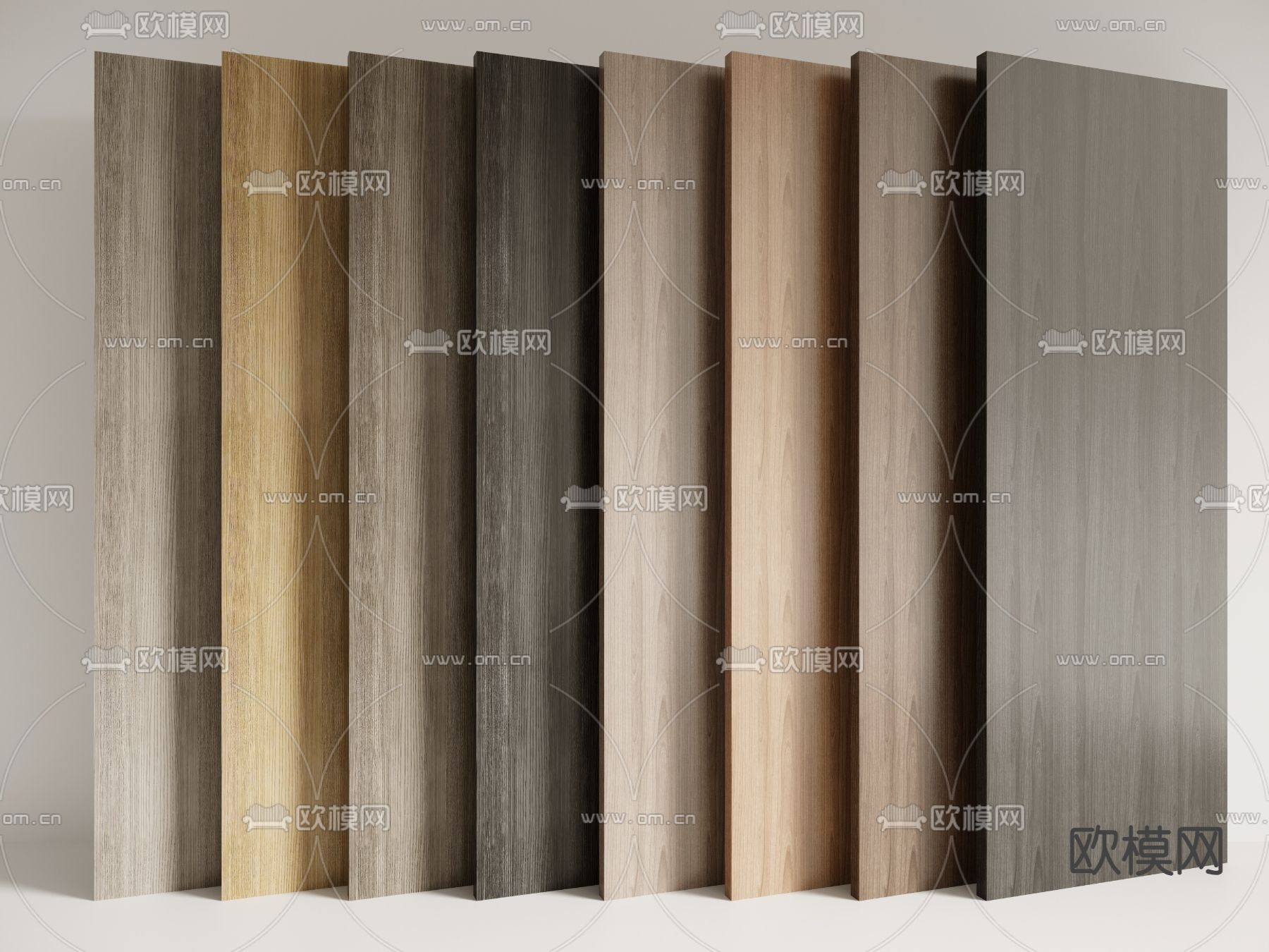 护墙板 木饰面3d模型下载