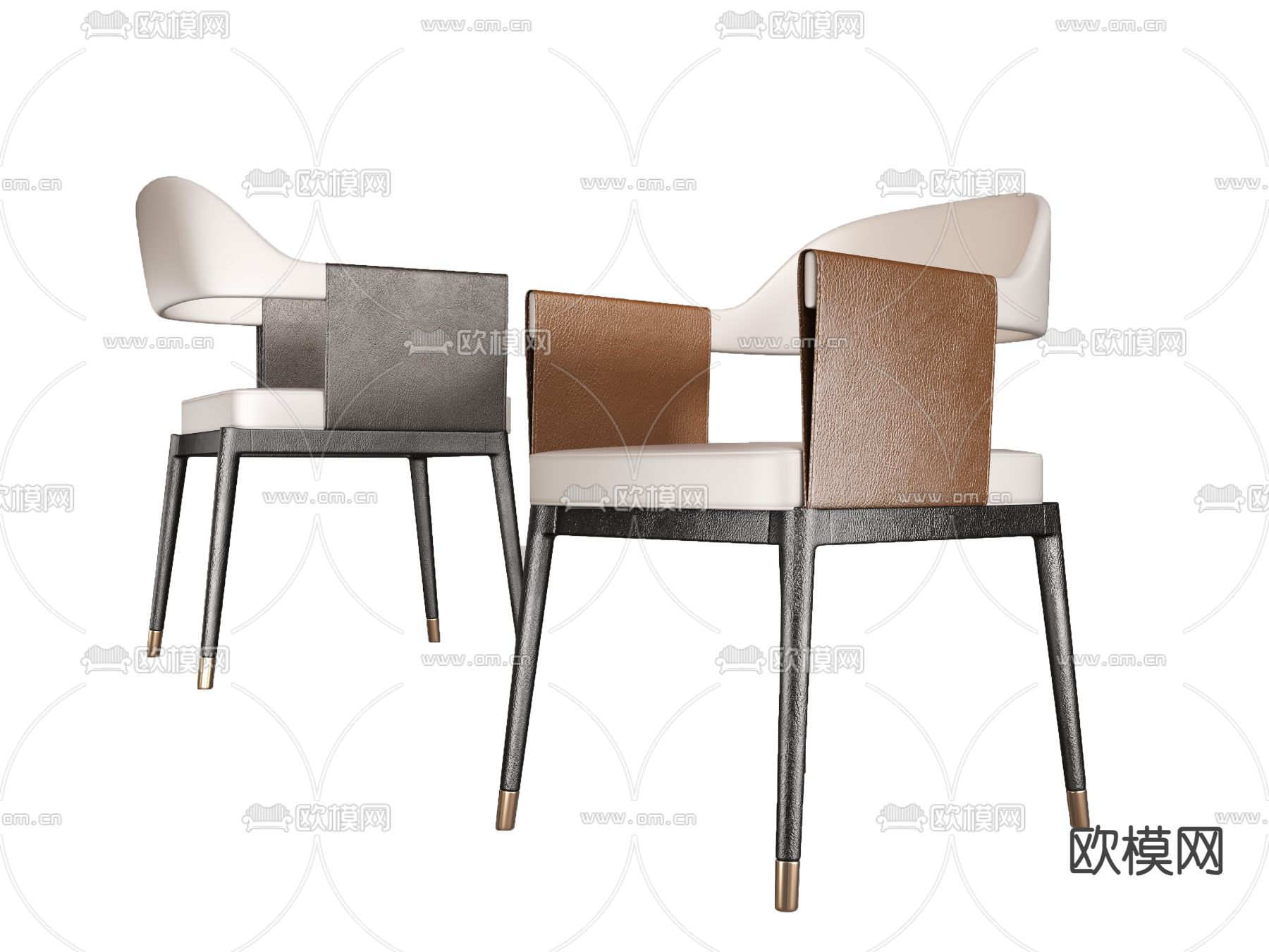 Minotti 椅子 餐椅3d模型下载