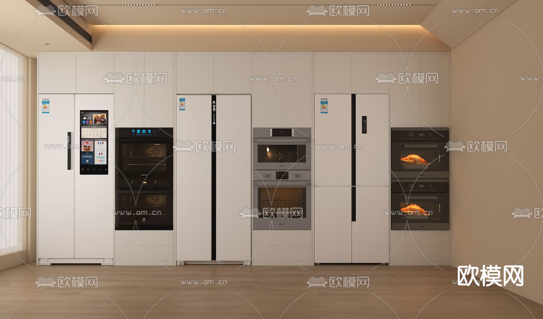 冰箱 烤箱 微波炉3d模型下载