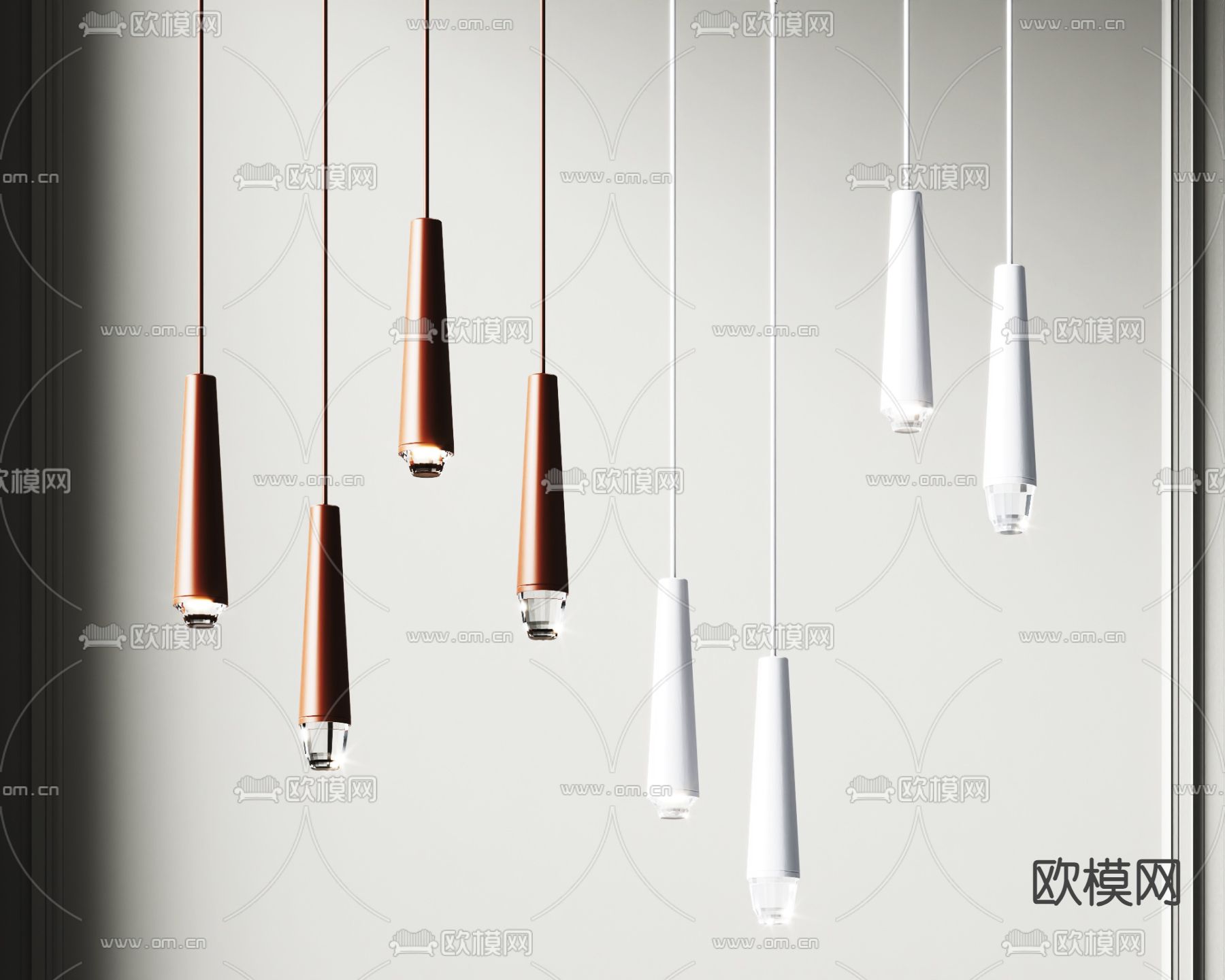 床头小吊灯3d模型下载