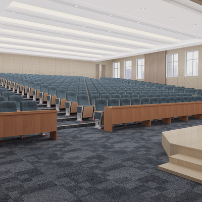  现代酒店报告厅su模型 