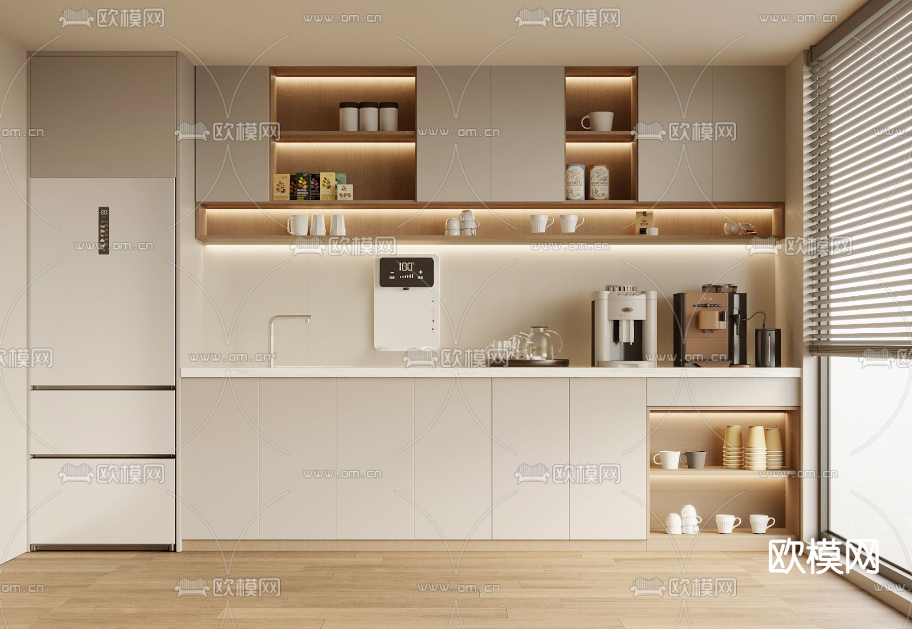 茶水间 直饮机 咖啡机3d模型下载